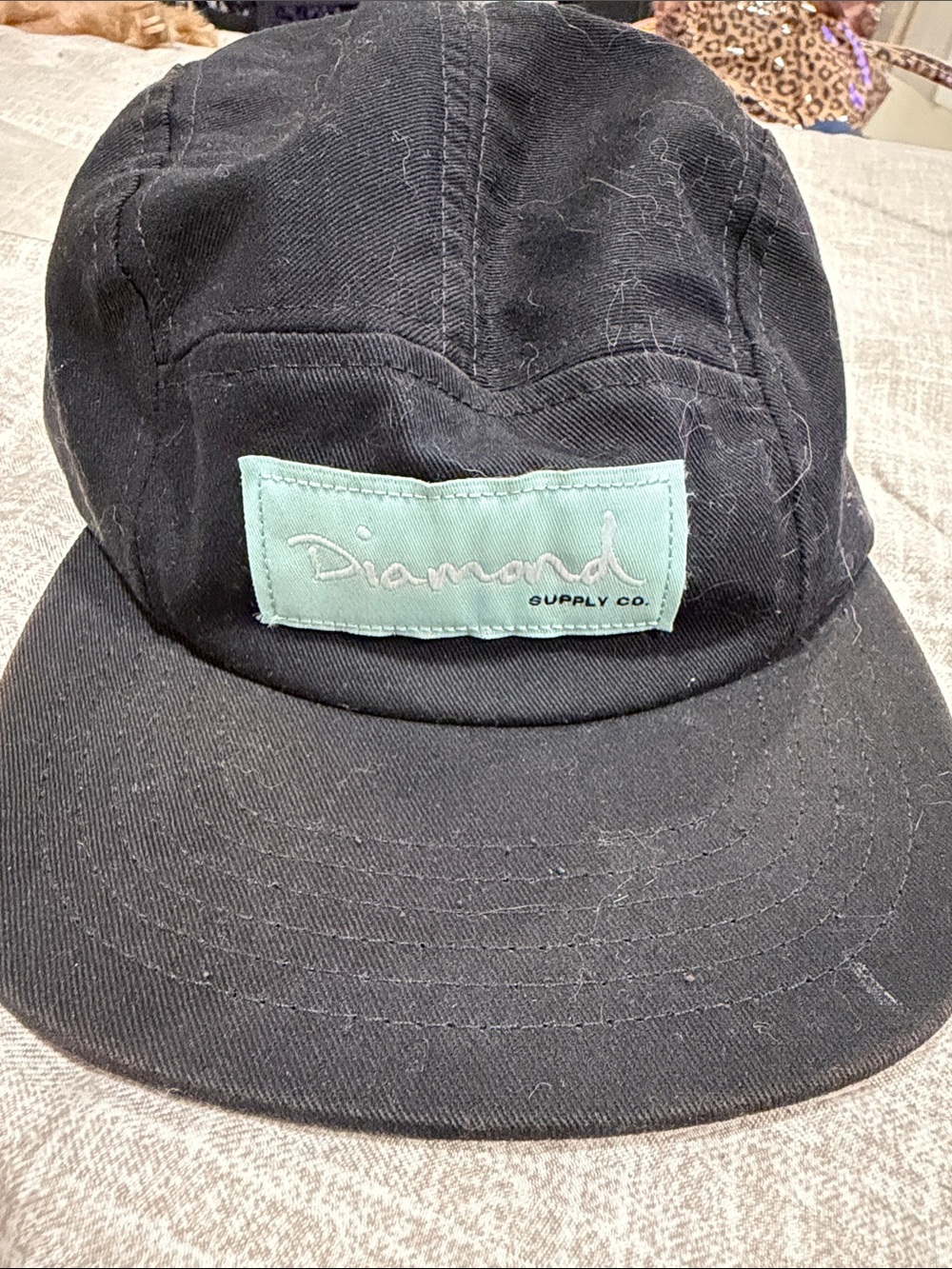 Diamond Supply Co. Kids Black Cap with Mint Patch Label